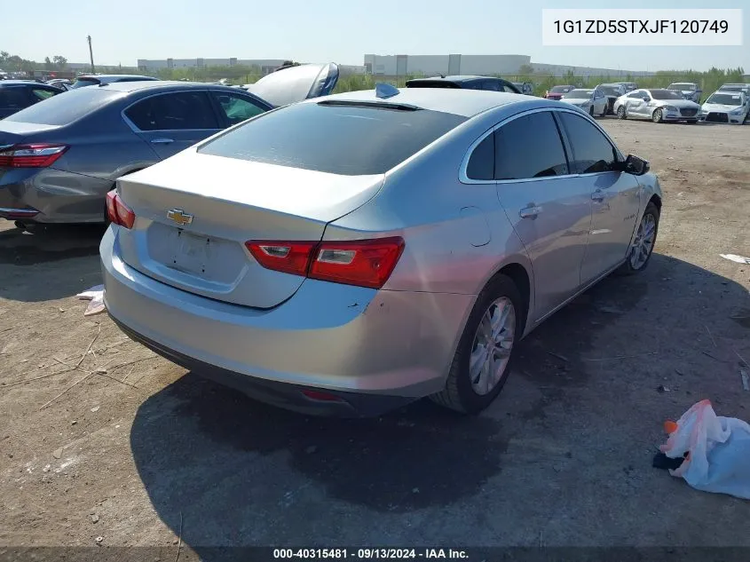 2018 Chevrolet Malibu Lt VIN: 1G1ZD5STXJF120749 Lot: 40315481