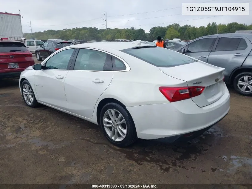 2018 Chevrolet Malibu Lt VIN: 1G1ZD5ST9JF104915 Lot: 40319393