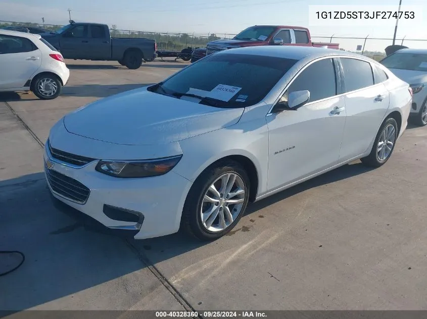 2018 Chevrolet Malibu Lt VIN: 1G1ZD5ST3JF274753 Lot: 40328360