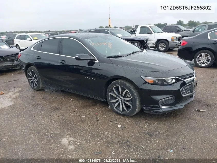 2018 Chevrolet Malibu Lt VIN: 1G1ZD5ST5JF266802 Lot: 40334875