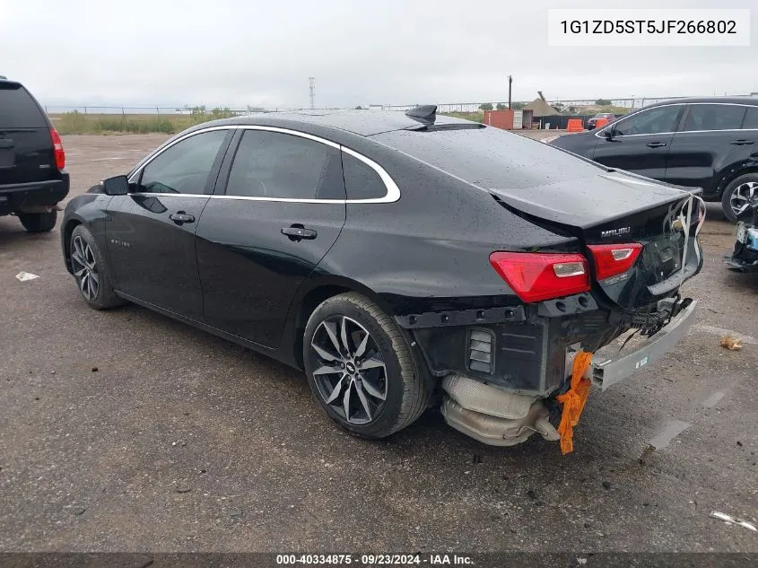 2018 Chevrolet Malibu Lt VIN: 1G1ZD5ST5JF266802 Lot: 40334875