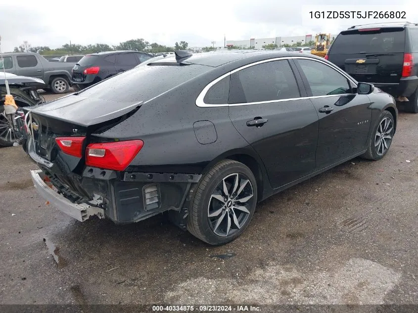 2018 Chevrolet Malibu Lt VIN: 1G1ZD5ST5JF266802 Lot: 40334875