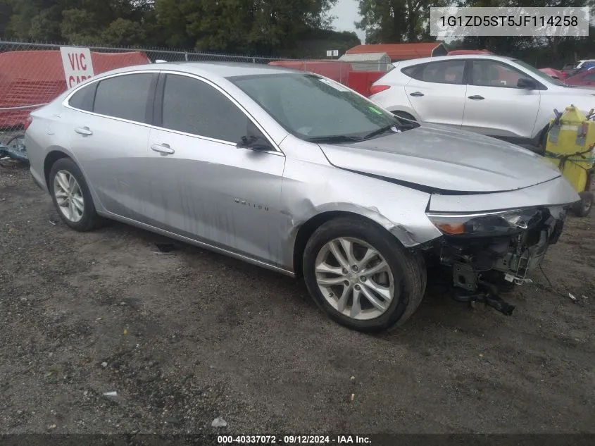 2018 Chevrolet Malibu Lt VIN: 1G1ZD5ST5JF114258 Lot: 40337072