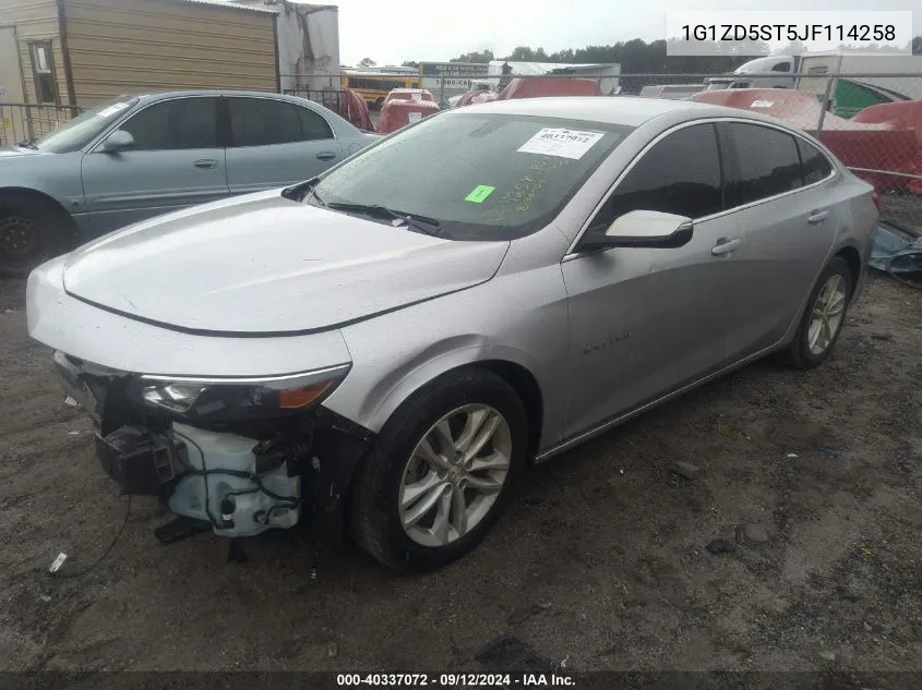 2018 Chevrolet Malibu Lt VIN: 1G1ZD5ST5JF114258 Lot: 40337072