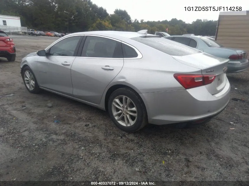 2018 Chevrolet Malibu Lt VIN: 1G1ZD5ST5JF114258 Lot: 40337072