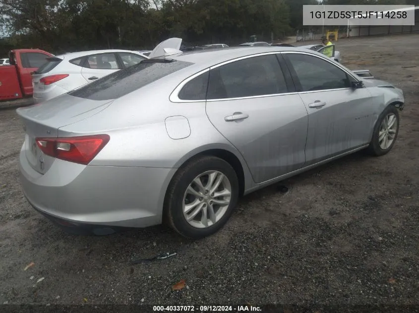 1G1ZD5ST5JF114258 2018 Chevrolet Malibu Lt