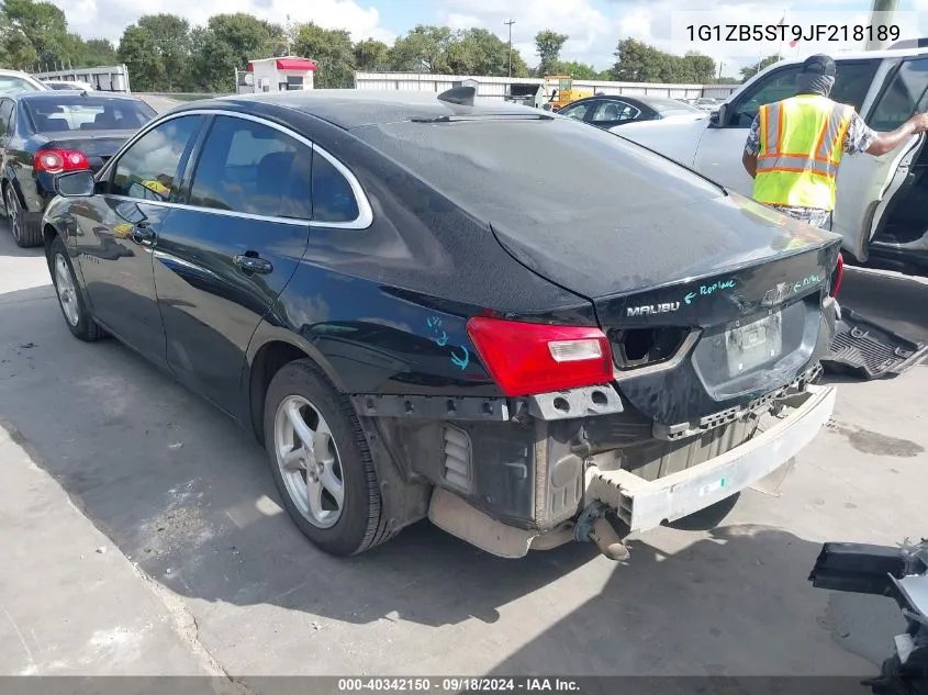 2018 Chevrolet Malibu Ls VIN: 1G1ZB5ST9JF218189 Lot: 40342150