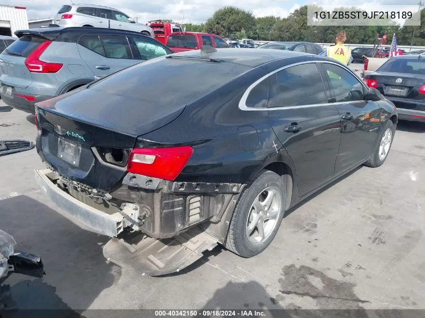 2018 Chevrolet Malibu Ls VIN: 1G1ZB5ST9JF218189 Lot: 40342150