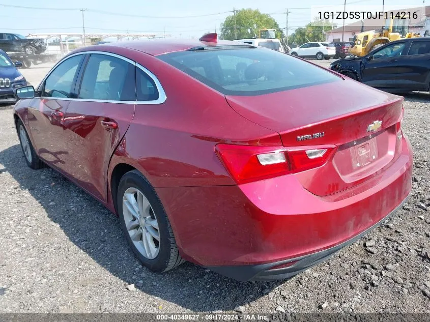 2018 Chevrolet Malibu Lt VIN: 1G1ZD5ST0JF114216 Lot: 40349627