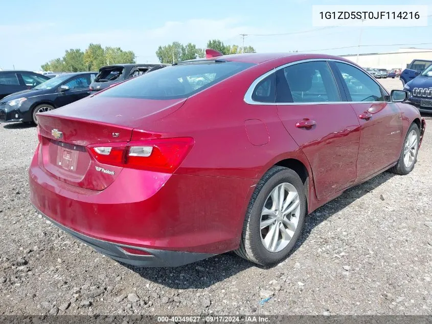 2018 Chevrolet Malibu Lt VIN: 1G1ZD5ST0JF114216 Lot: 40349627