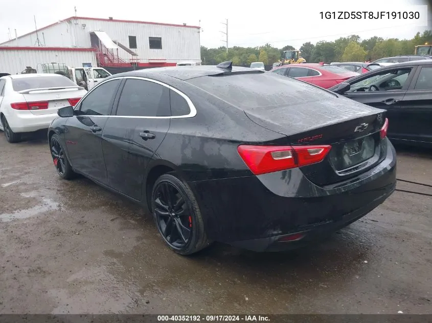 2018 Chevrolet Malibu Lt VIN: 1G1ZD5ST8JF191030 Lot: 40352192