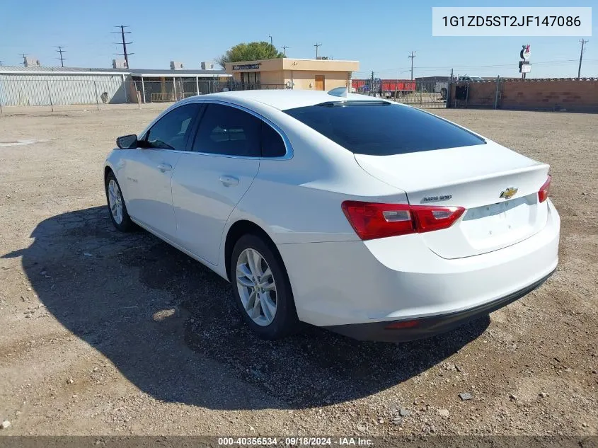 2018 Chevrolet Malibu Lt VIN: 1G1ZD5ST2JF147086 Lot: 40356534