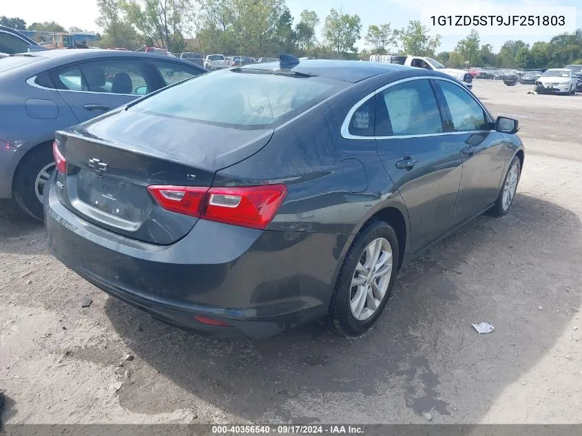 2018 Chevrolet Malibu Lt VIN: 1G1ZD5ST9JF251803 Lot: 40356540