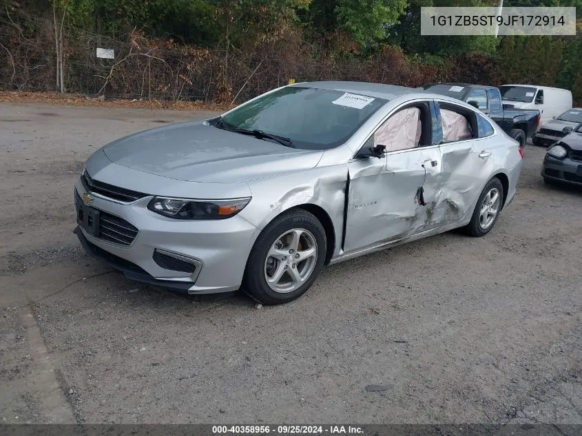 2018 Chevrolet Malibu 1Ls VIN: 1G1ZB5ST9JF172914 Lot: 40358956