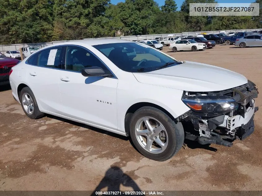 2018 Chevrolet Malibu 1Ls VIN: 1G1ZB5ST2JF227087 Lot: 40379271