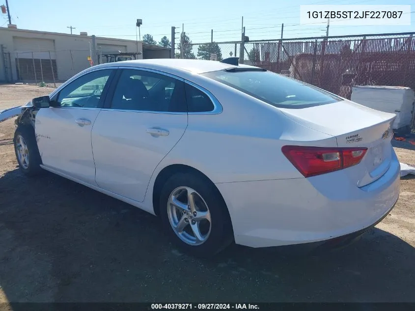 2018 Chevrolet Malibu 1Ls VIN: 1G1ZB5ST2JF227087 Lot: 40379271