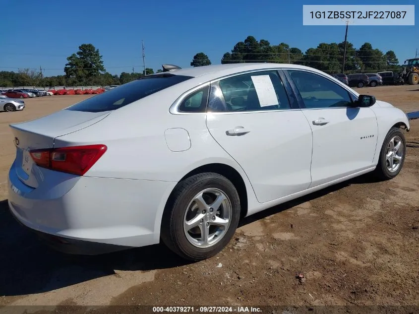 1G1ZB5ST2JF227087 2018 Chevrolet Malibu 1Ls