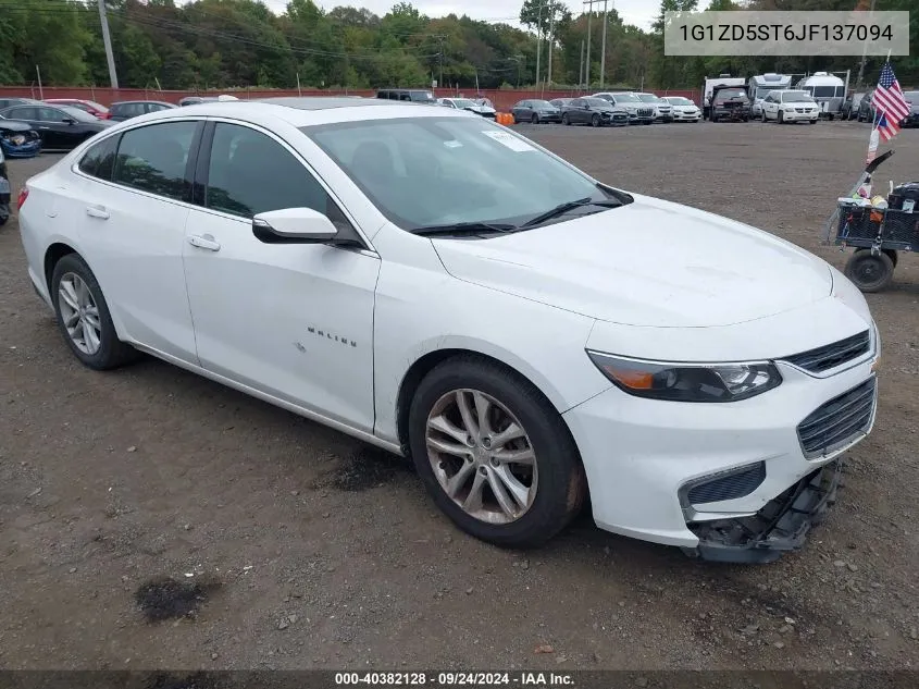 2018 Chevrolet Malibu Lt VIN: 1G1ZD5ST6JF137094 Lot: 40382128