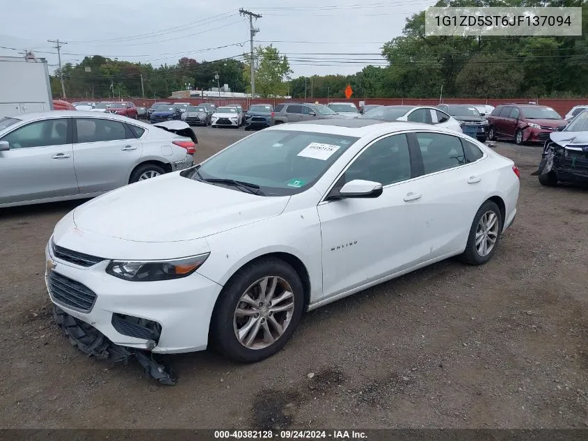 2018 Chevrolet Malibu Lt VIN: 1G1ZD5ST6JF137094 Lot: 40382128