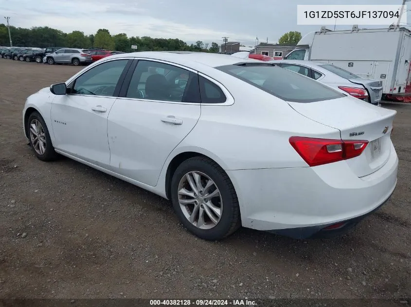 2018 Chevrolet Malibu Lt VIN: 1G1ZD5ST6JF137094 Lot: 40382128