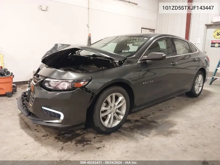 2018 Chevrolet Malibu Lt VIN: 1G1ZD5STXJF143447 Lot: 40383431