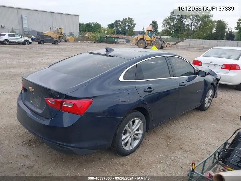 2018 Chevrolet Malibu Lt VIN: 1G1ZD5STXJF137339 Lot: 40397853