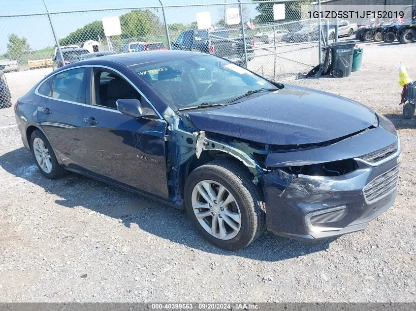 2018 Chevrolet Malibu Lt VIN: 1G1ZD5ST1JF152019 Lot: 40399563