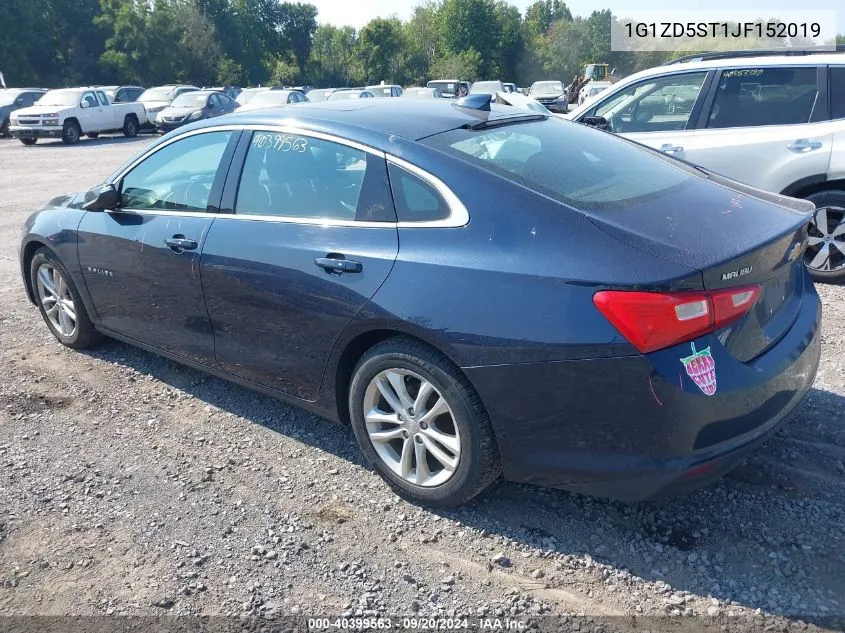 2018 Chevrolet Malibu Lt VIN: 1G1ZD5ST1JF152019 Lot: 40399563