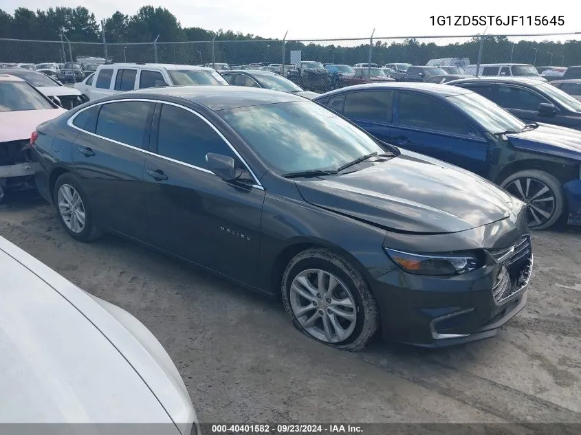 2018 Chevrolet Malibu Lt VIN: 1G1ZD5ST6JF115645 Lot: 40401582