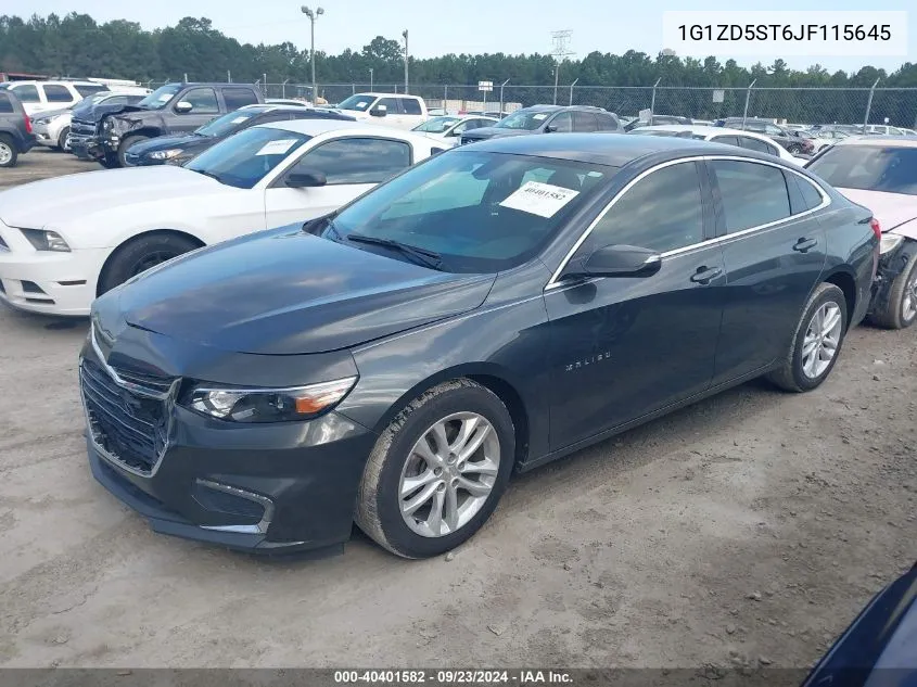 2018 Chevrolet Malibu Lt VIN: 1G1ZD5ST6JF115645 Lot: 40401582