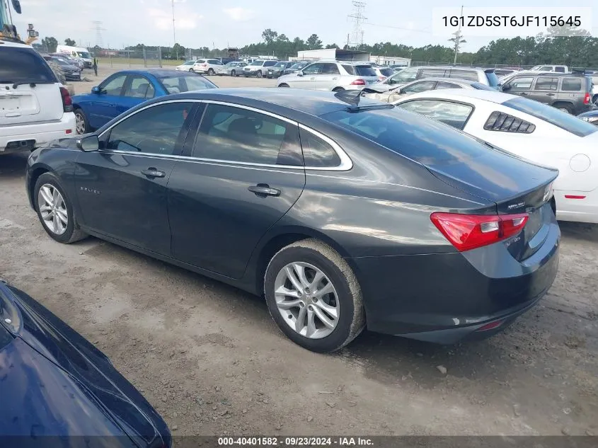 2018 Chevrolet Malibu Lt VIN: 1G1ZD5ST6JF115645 Lot: 40401582