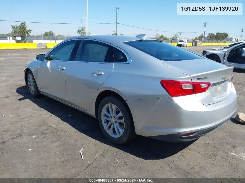 1G1ZD5ST1JF139920 2018 Chevrolet Malibu Lt