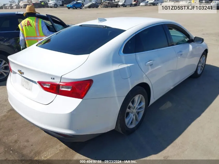 2018 Chevrolet Malibu Lt VIN: 1G1ZD5STXJF103241 Lot: 40416155