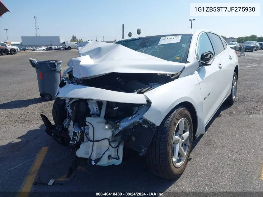 2018 Chevrolet Malibu 1Ls VIN: 1G1ZB5ST7JF275930 Lot: 40418480