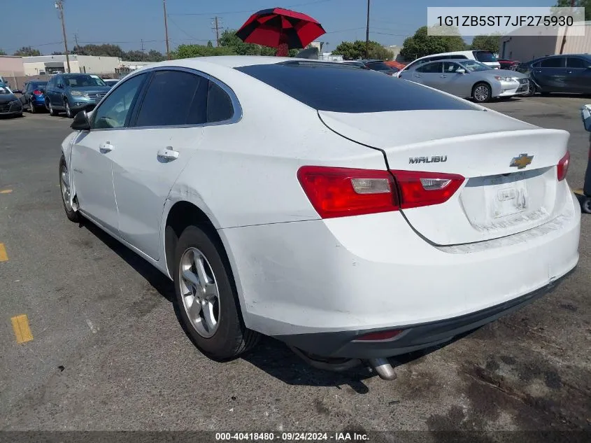 2018 Chevrolet Malibu 1Ls VIN: 1G1ZB5ST7JF275930 Lot: 40418480