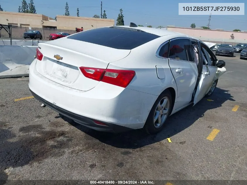 2018 Chevrolet Malibu 1Ls VIN: 1G1ZB5ST7JF275930 Lot: 40418480