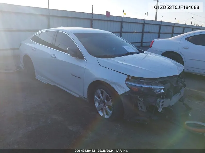 2018 Chevrolet Malibu Lt VIN: 1G1ZD5ST6JF184688 Lot: 40420432