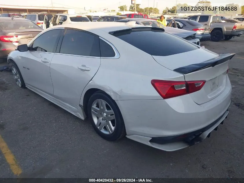 2018 Chevrolet Malibu Lt VIN: 1G1ZD5ST6JF184688 Lot: 40420432