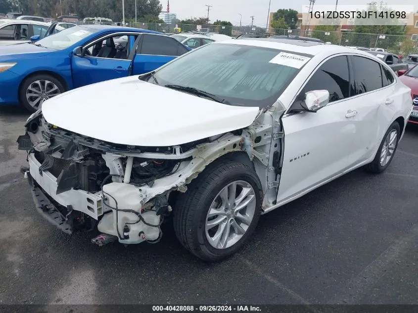 2018 Chevrolet Malibu Lt VIN: 1G1ZD5ST3JF141698 Lot: 40428088