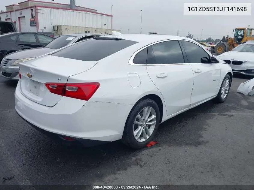 2018 Chevrolet Malibu Lt VIN: 1G1ZD5ST3JF141698 Lot: 40428088