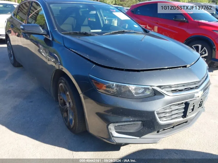 2018 Chevrolet Malibu Lt VIN: 1G1ZD5STXJF137762 Lot: 40443161