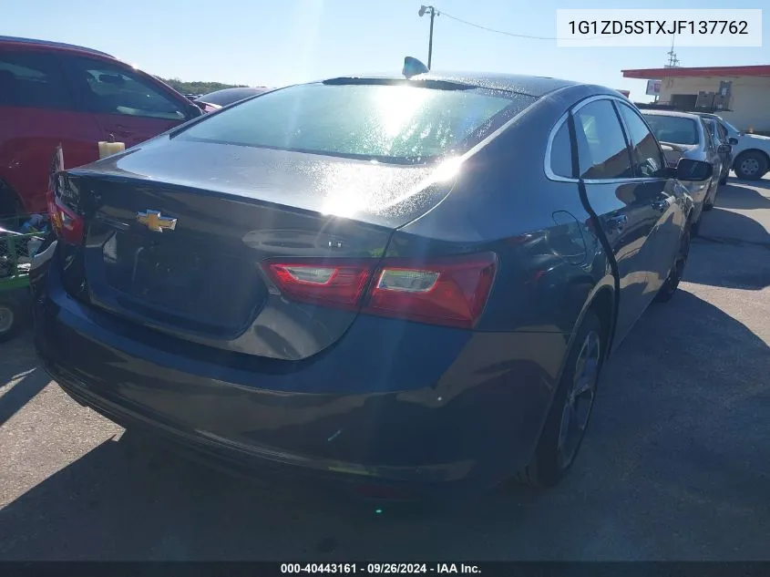 2018 Chevrolet Malibu Lt VIN: 1G1ZD5STXJF137762 Lot: 40443161