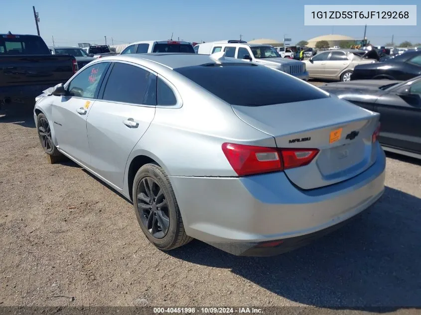 2018 Chevrolet Malibu Lt VIN: 1G1ZD5ST6JF129268 Lot: 40451998