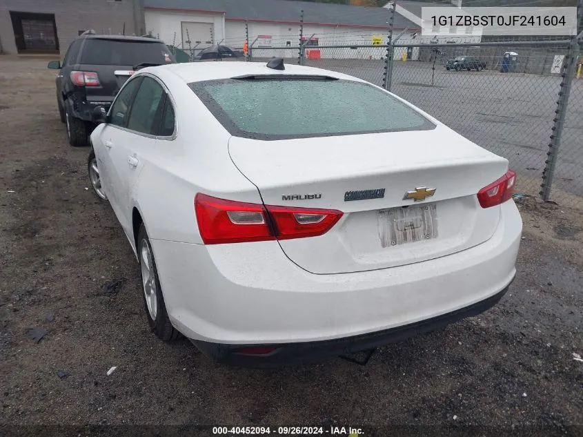 2018 Chevrolet Malibu 1Ls VIN: 1G1ZB5ST0JF241604 Lot: 40452094