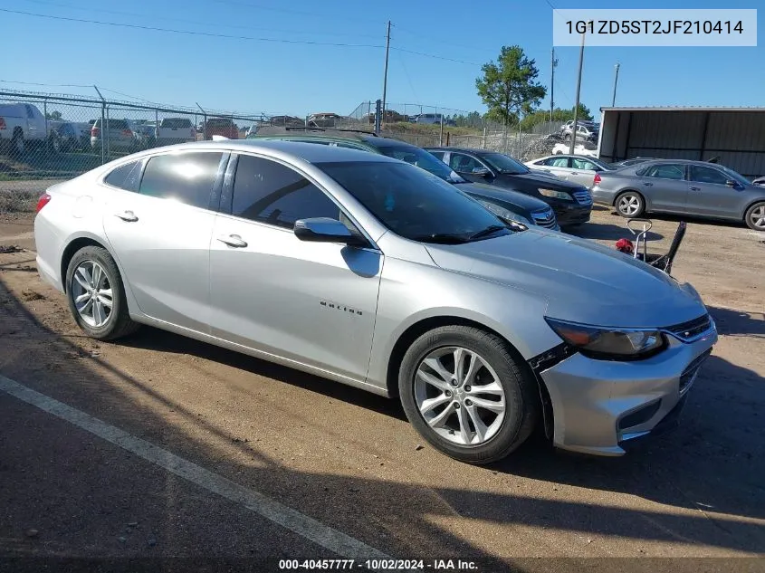 2018 Chevrolet Malibu Lt VIN: 1G1ZD5ST2JF210414 Lot: 40457777