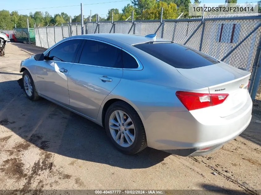 2018 Chevrolet Malibu Lt VIN: 1G1ZD5ST2JF210414 Lot: 40457777