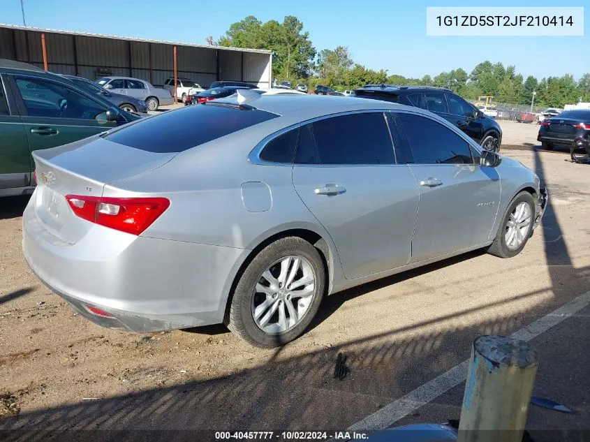 2018 Chevrolet Malibu Lt VIN: 1G1ZD5ST2JF210414 Lot: 40457777