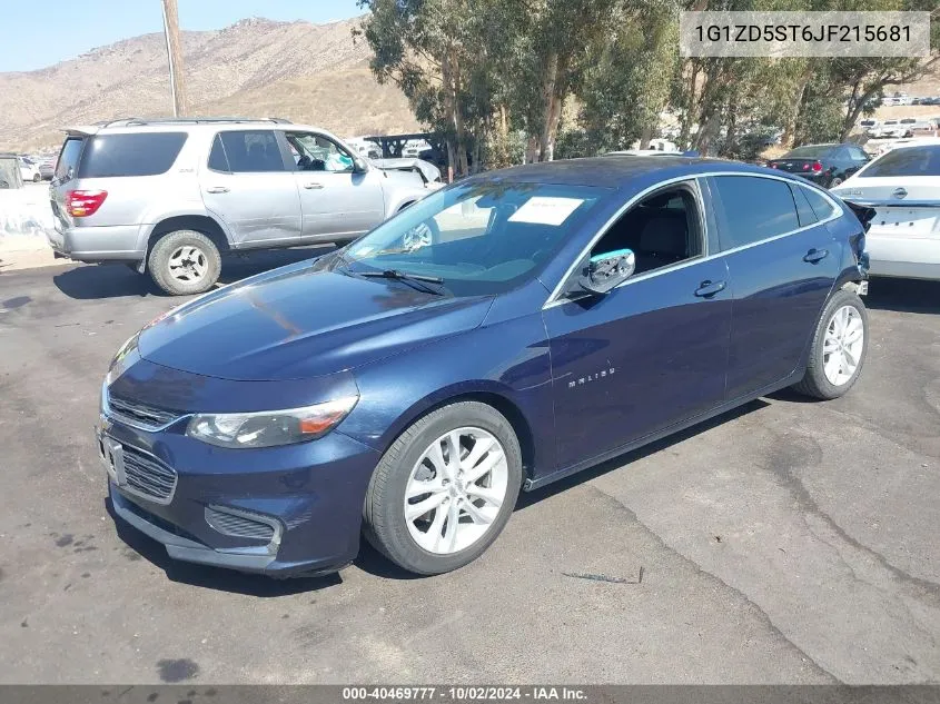 2018 Chevrolet Malibu Lt VIN: 1G1ZD5ST6JF215681 Lot: 40469777