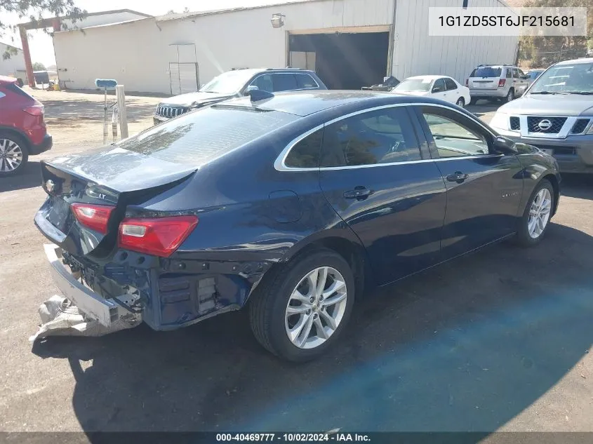 2018 Chevrolet Malibu Lt VIN: 1G1ZD5ST6JF215681 Lot: 40469777