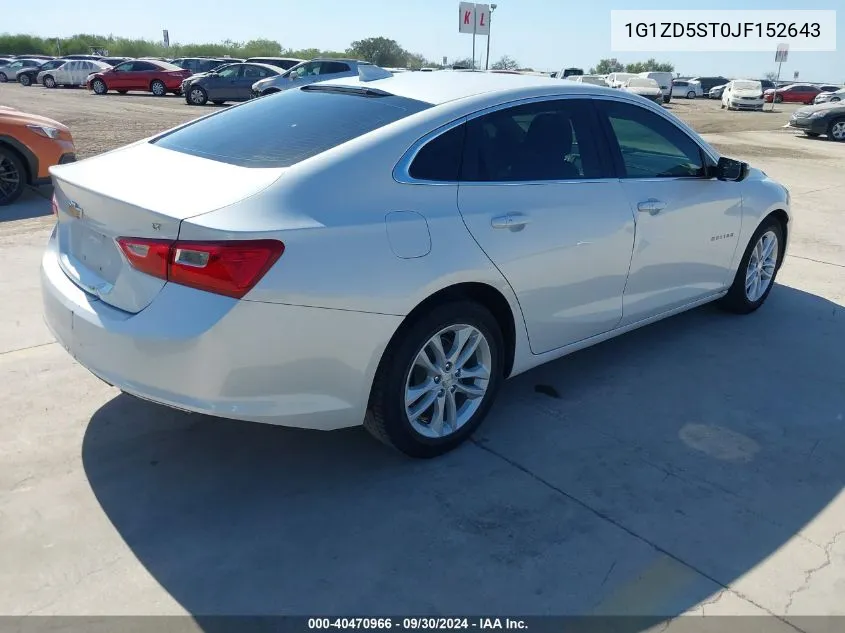 2018 Chevrolet Malibu Lt VIN: 1G1ZD5ST0JF152643 Lot: 40470966